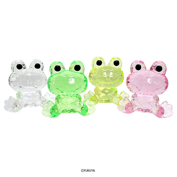 ACRYLIC DIAMOND CUT FROG BIG  (without painting)