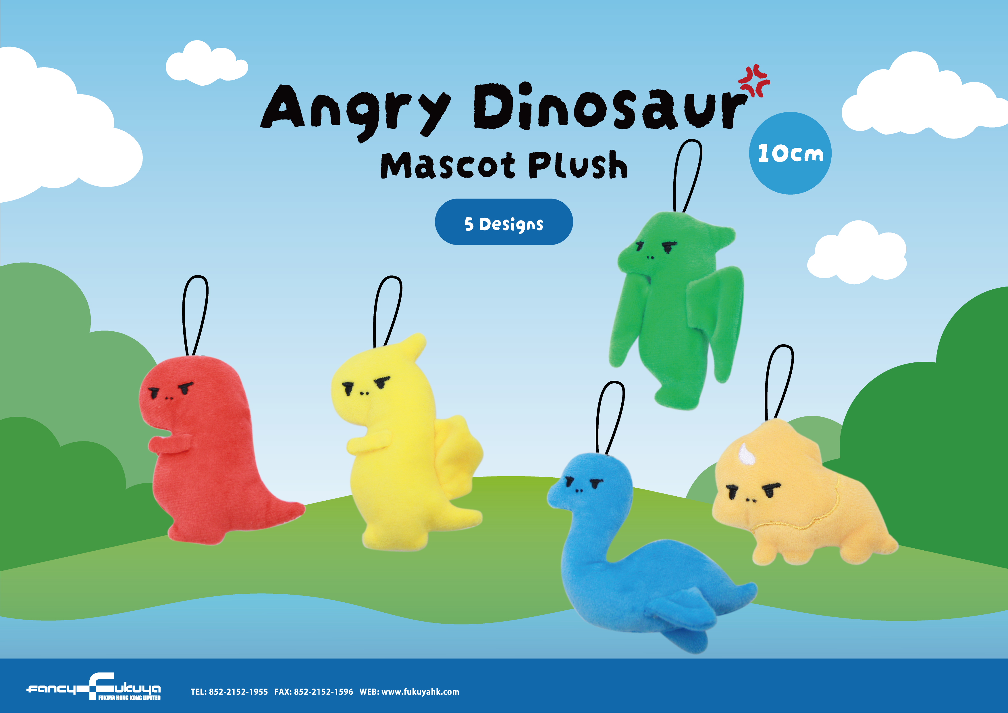 Angry Dinosaur Mascot Plush