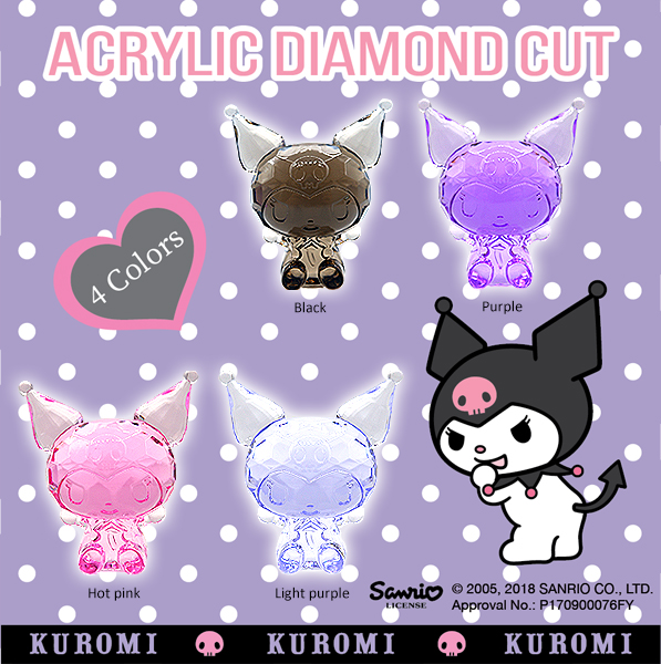ACRYLIC DIAMOND CUT KUROMI BIG