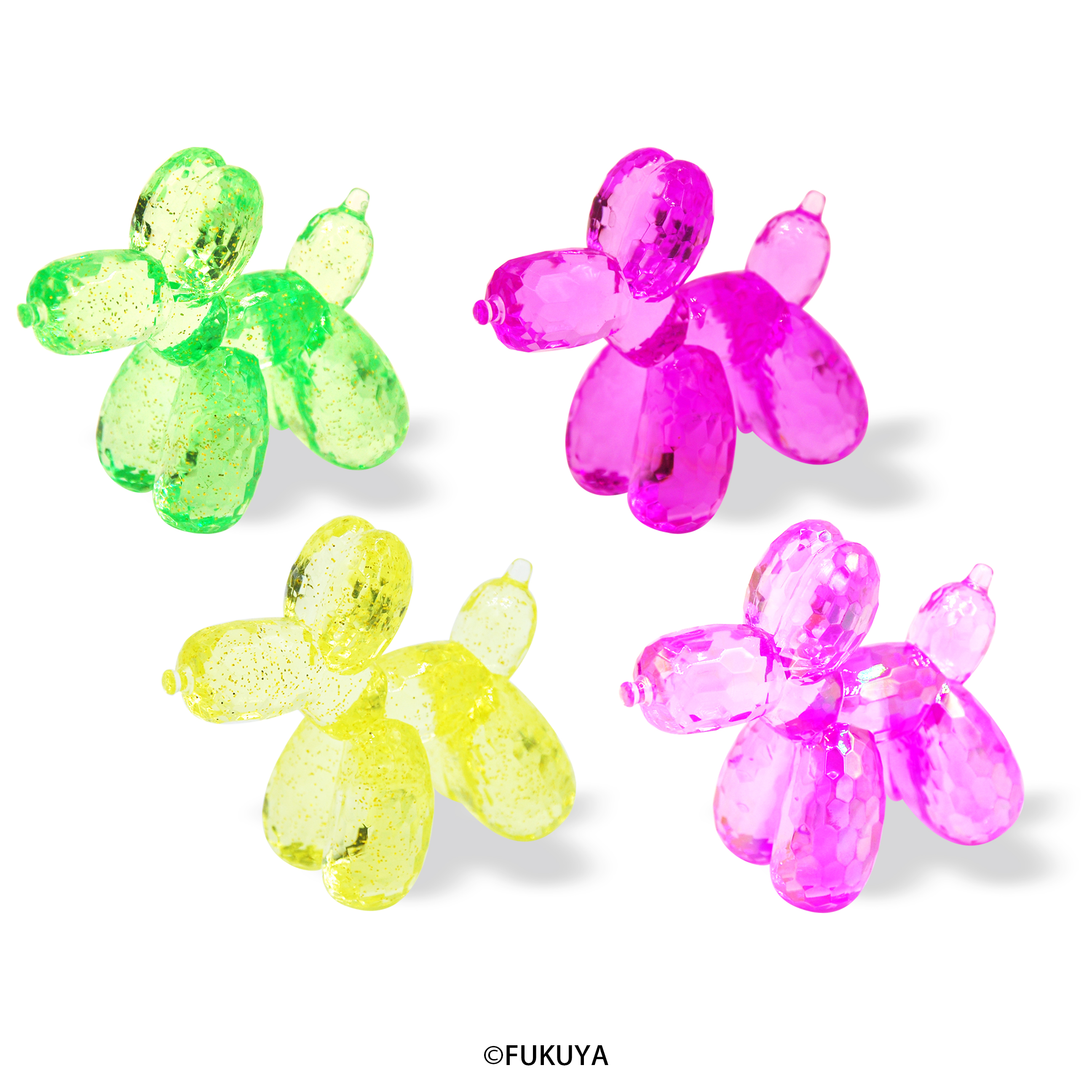 ACRYLIC DIAMOND CUT BALLOON DOG BIG